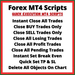 Forex MT4 Trading Scripts - Quick Execution Scripts To Help Your Trading - Set of 9 Most Useful & Important Scripts